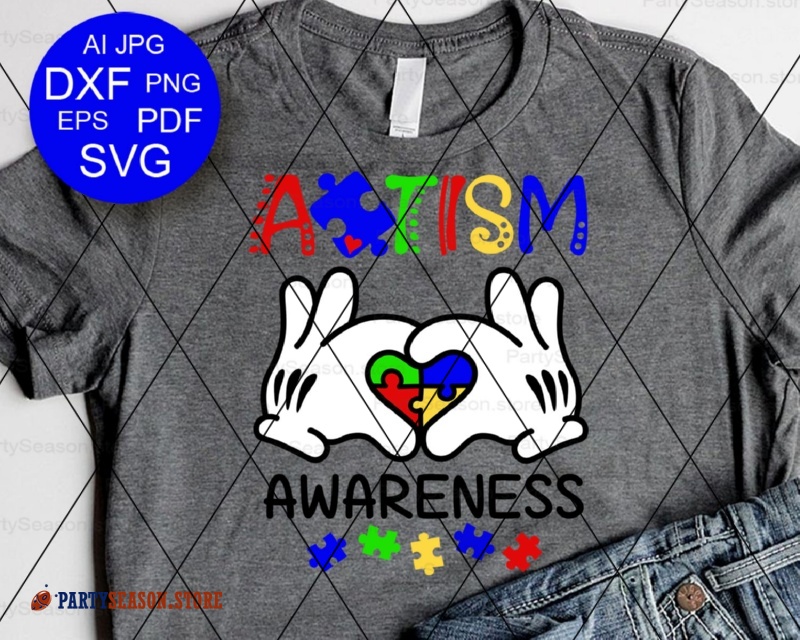 Download Autism Awareness Mickey