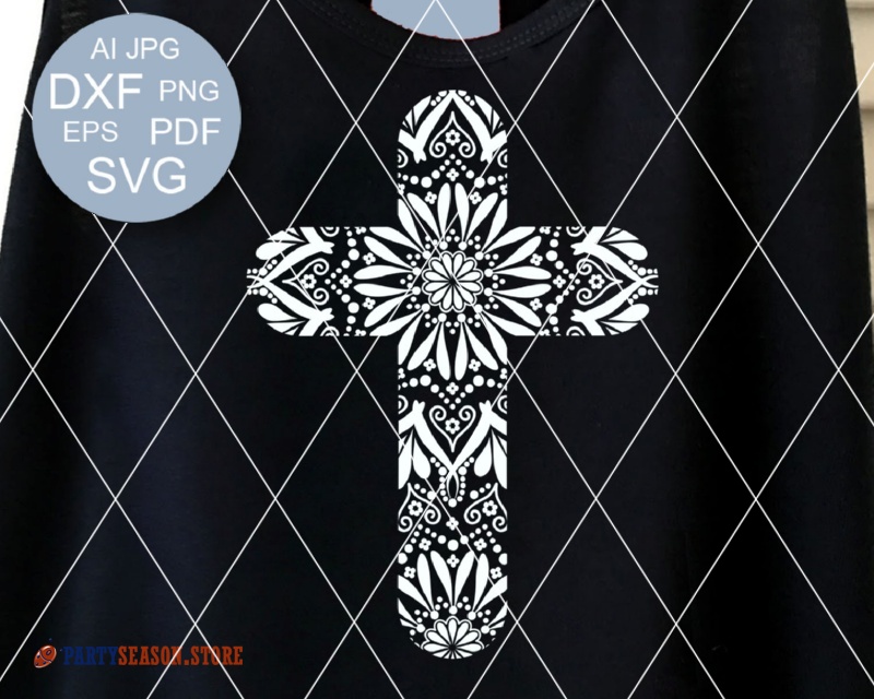 Download Zentangle Cross svg