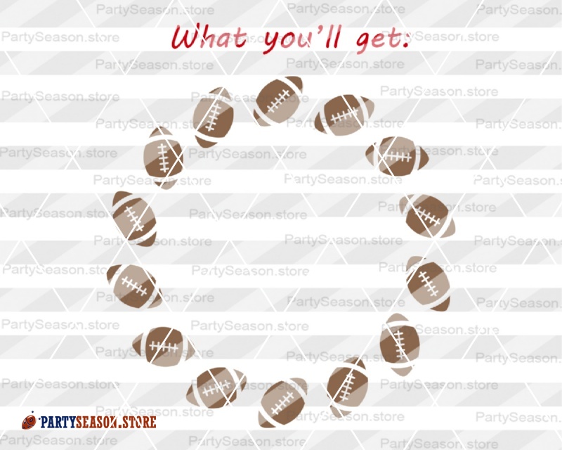 Football Monogram Svg