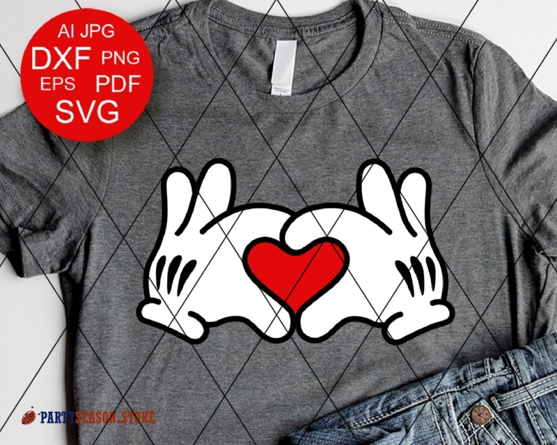 Download Mouse Heart Hands SVG