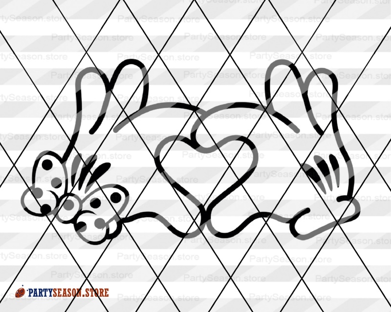 Download Hands Mickey Minnie CONTOUR