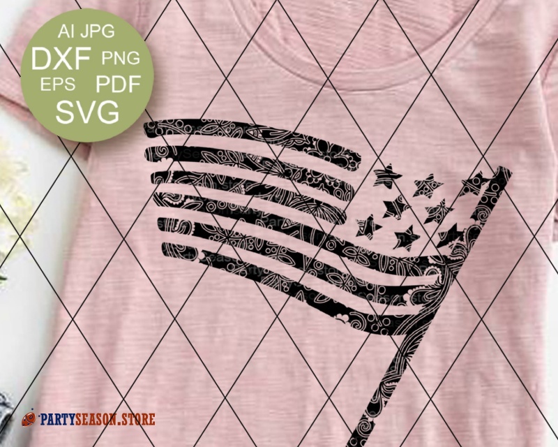 Download Zentangle USA flag Svg