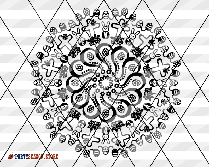 Download Easter Bunny Mandala Svg Design - Layered SVG Cut File ...