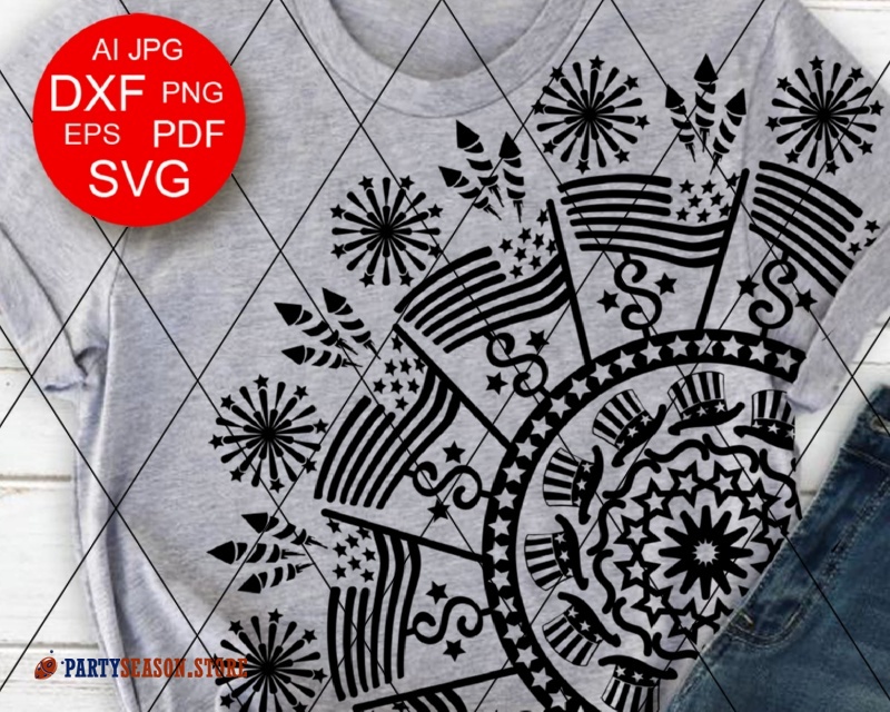 Download Mandala svg Independence day