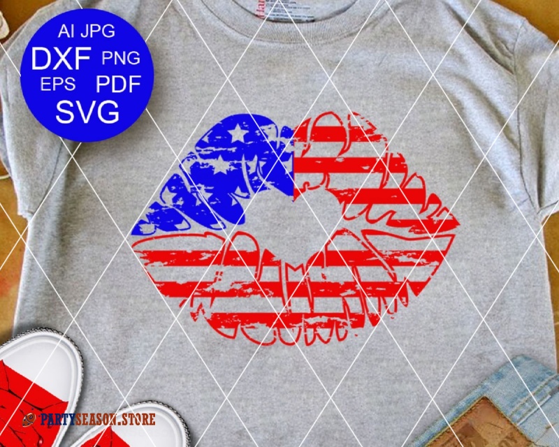 Download Flag Lips Grunge svg